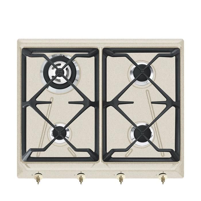 Smeg Srv864avogh2 Plaque Avoine Intégré Gaz 4 Zone(s) Beige - vue 4