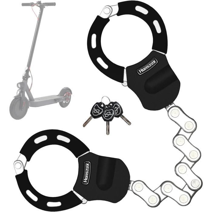 Antivol Trotinette Électrique 8mm Chaîne + Sac Étanche | Cadenas Vélo Scooter Sécurité Renforcée