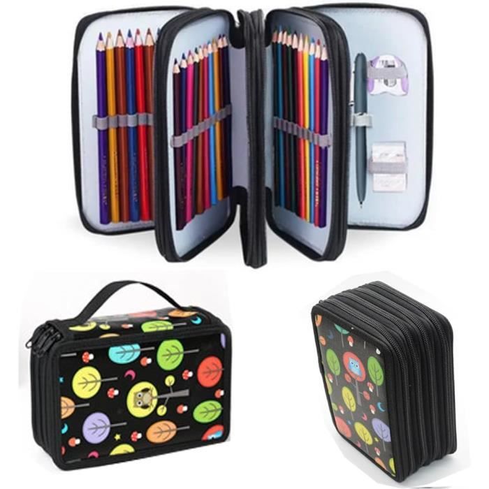 SUMTree Trousse à Crayons 200 Trous - Étui Grand Format Pour Dessinateurs Professionnels Et Amateurs