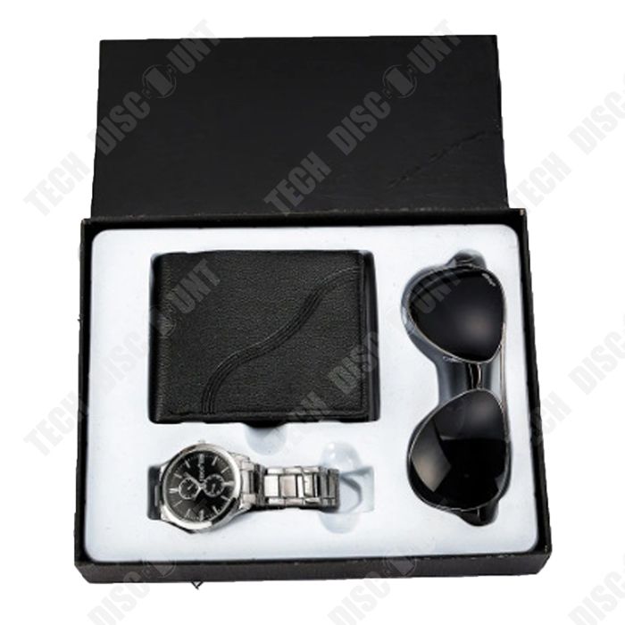 Portefeuille Compact Bosca Noir En Cuir Crocodile Embossé - Neuf Sans étiquette
