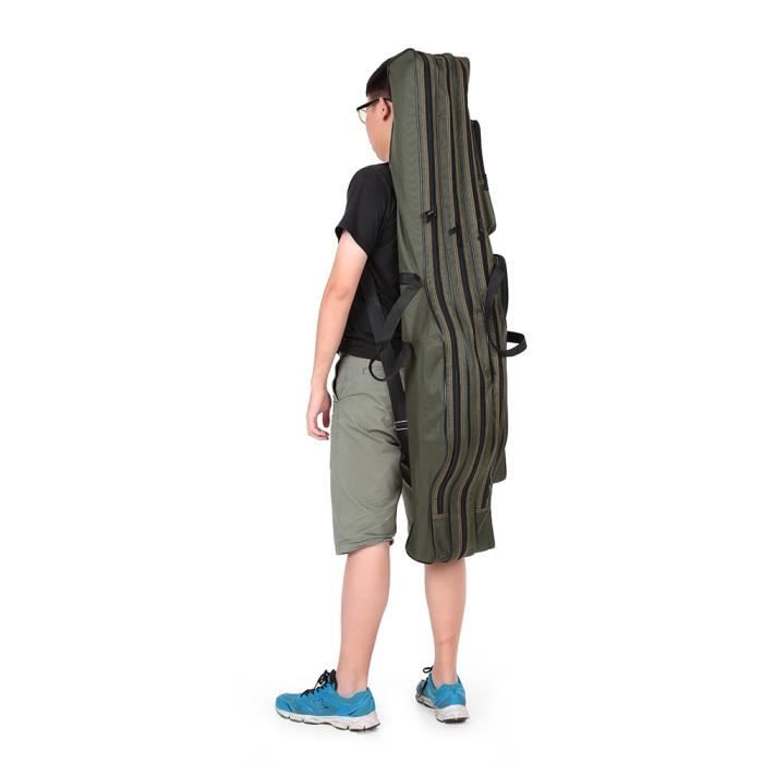 130cm Sac De Rangement Etui De Peche En Toile Portable Pliant Pour