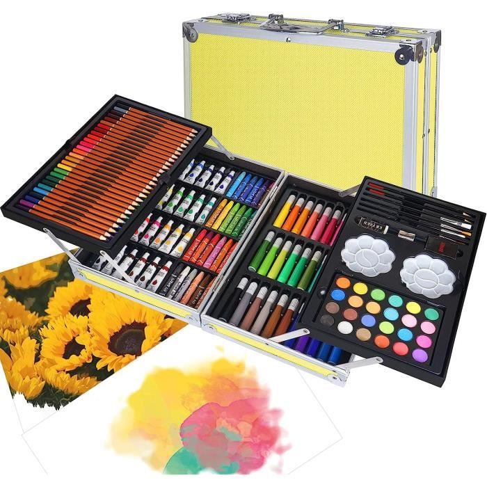 200Pcs Set De Dessin Malette Dessin Et Peinture Kit Crayons Marqueurs 200pcs-set-de-dessin-malette-dessin-et-peinture-kit-crayons-marqueurs