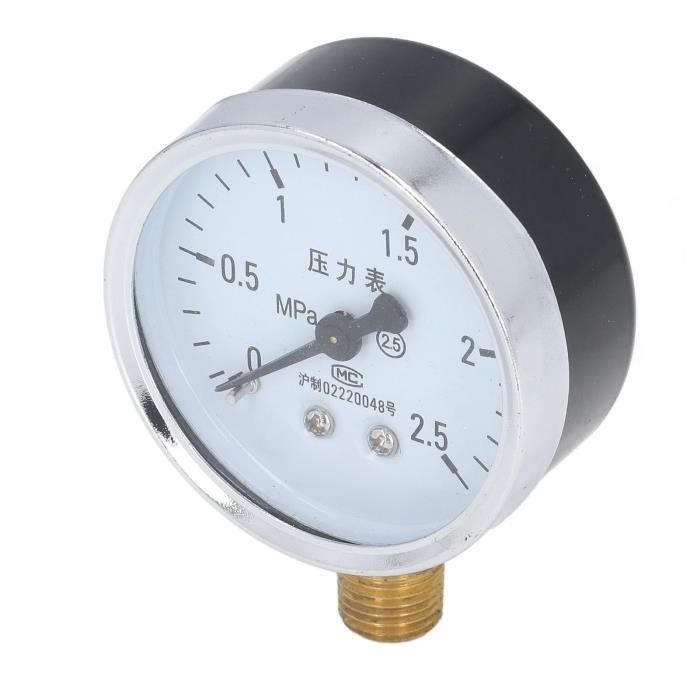 Manomètre 0-10 Bar Avec Raccord 1/4 NPT - Pour Mesure D'Eau, D'Huile, D'Air Et De Gaz - 10