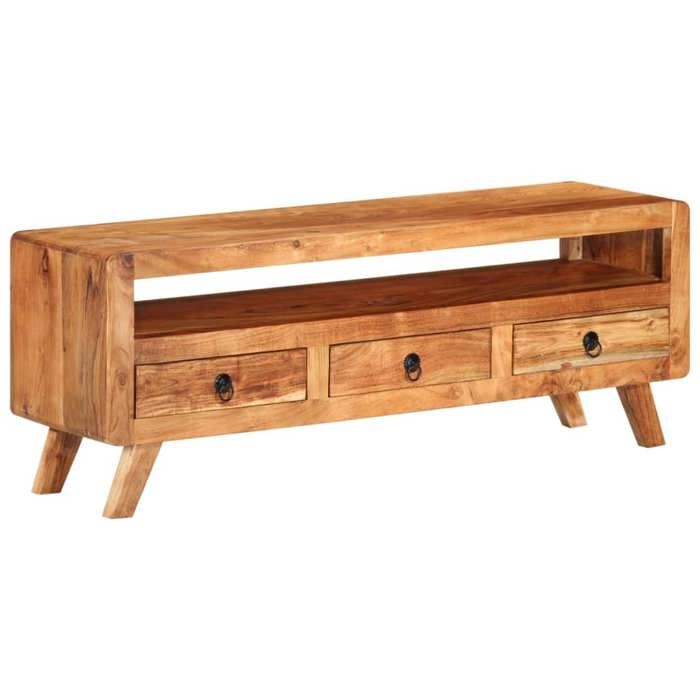 vidaXL Meuble TV 110 x 30 x 40 cm Bois dacacia massif 21.1kg