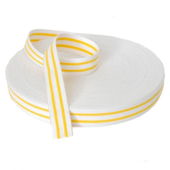 Ceinture de judo 50 m blanc 2 traits jaunes Cdiscount Sport
