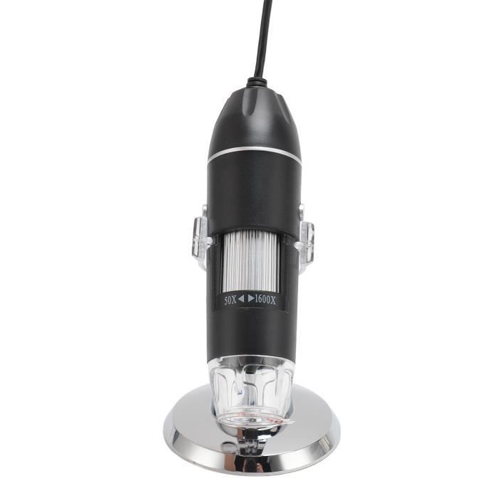 Microscope Numérique Enfant – Écran IPS 2″, Grossissement 1000x, 8 LEDs – Portable, 200 Photos – Orange