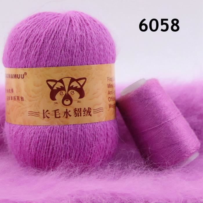 Laine à Tricoter épaisse Type Vison - 2 Pelotes Moelleuses, 51g/30m - Pour écharpe, Bonnet, Gants, Manteau DIY - 2