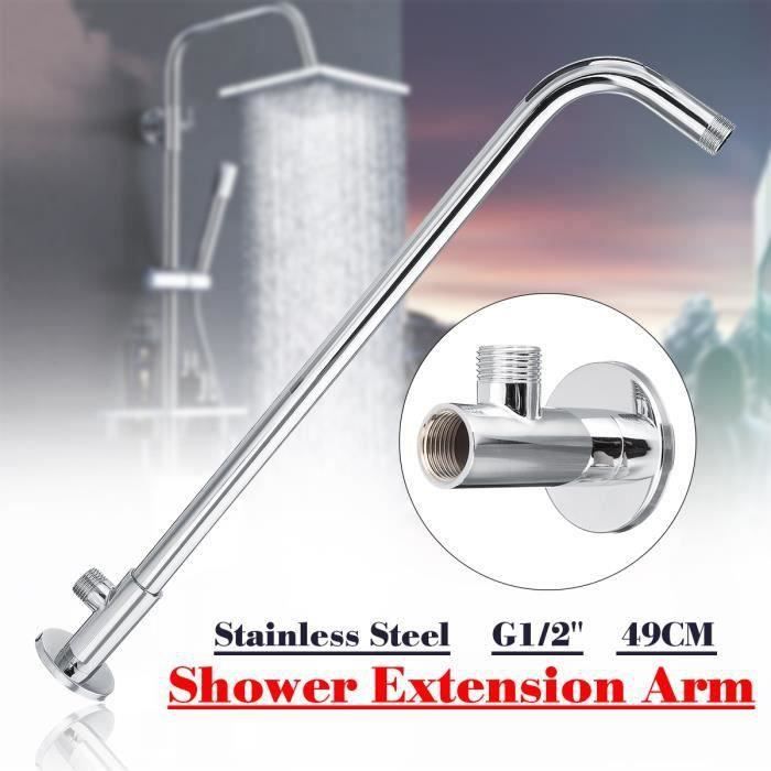 Bras D'Extension Douche Acier Inoxydable – Tuyau Pommeau Main Pour Douche Fixe, Installation Facile