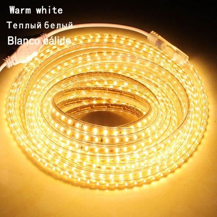 Ruban LED 220V 3m - IP67 étanche, 120LED/m, Blanc 4000K, Autocollant