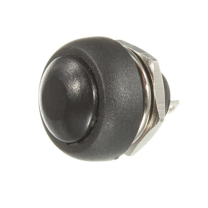Bouton poussoir rond corne switch interrupteur commutateur off-on noir ...