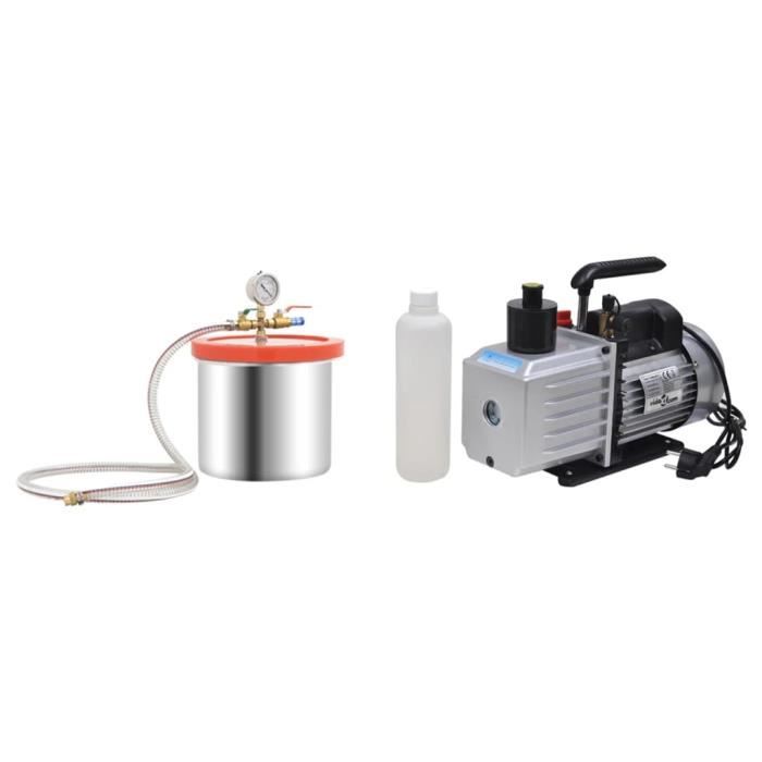 VIVOHOME Pompe à vide CVC à double étape 110 V 1/2 HP 5 CFM, kit VIVOHOME Pompe à vide CVC à double étape 110 V 1/2 HP 5 CFM, kit