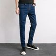 FUNMOON Jeans Hommes skinny mode Respirant Élasticité Slim Pantalon crayon-1
