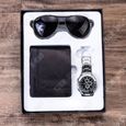 TD® Coffret cadeau pour homme magnifiquement emballé montre portefeuille ceinture affaires décontracté créatif combinaison ensemble-1
