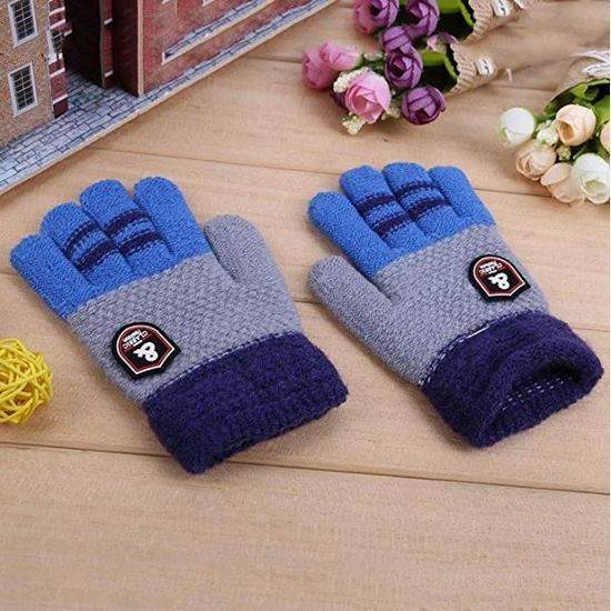 Gants en tricot enfant garçon-fille AVORIAZ