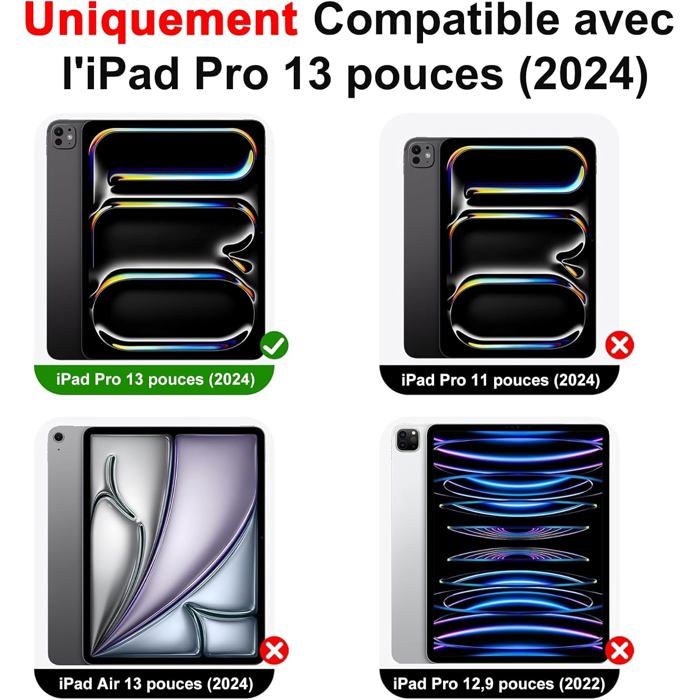 Étui-clavier Pour IPad Pro 13" M4 & IPad Air 13" M2 – Avec Trackpad, Rétroéclairage RGB