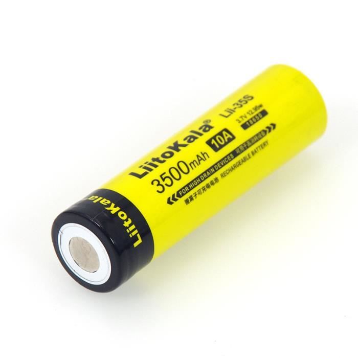 Batterie 10PCS-Batterie Li-ion 18650, 3.7v, 3500mah, Décharge 10a, Pour  Appareils À Forte Consommation - Cdiscount Jeux - Jouets