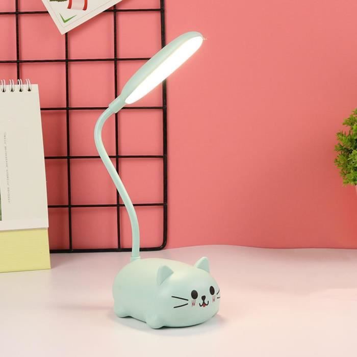 Garosa Lampe de bureau LED avec porte-stylo, lampe de table en col de cygne mignon