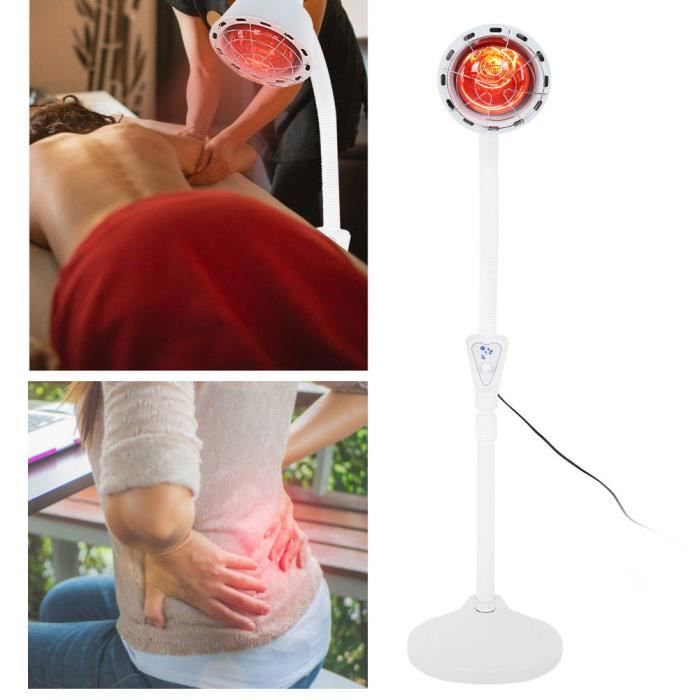 Lampe Infrarouge Chauffante 275W - Rotation 360° - Thérapie Par La Chaleur - Pour Circulation Sanguine, Muscles - Base à Eau