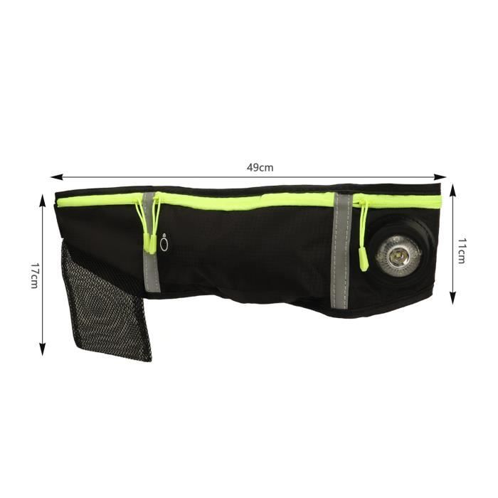 Ceinture De Course Running – Sac Banane Sport Étui Téléphone 7 Pouces, Nylon Léger Imperméable Pour Homme & Femme (Noir)