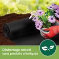 Moorland Gardur Toile Anti-Mauvaises Herbes 100 m² Largeur 1 m Permeable à l’Eau – Toile Paillage 100% Recyclable Résistant UV Noir-2