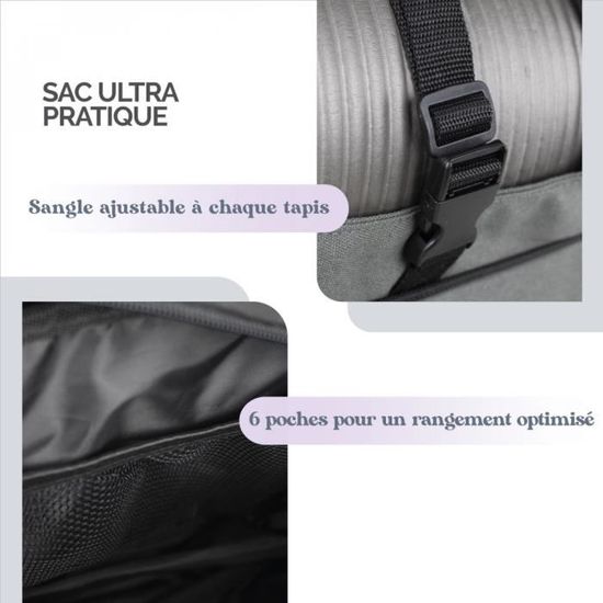 Sac à tapis de yoga grand format coton Bio - Yoga Shop Genève
