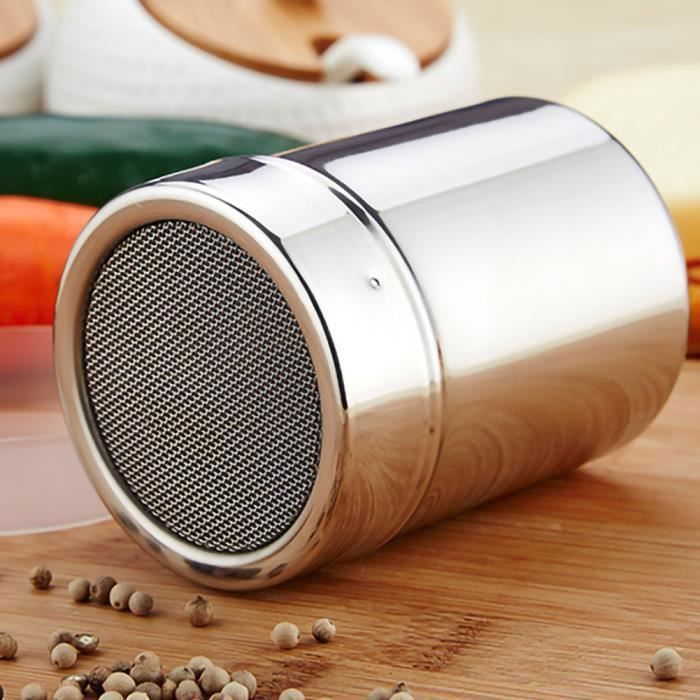 Salière Sucre En Poudre Acier Inoxydable Or 7x9 Cm - Distributeur Avec Couvercle Pour Cuisine