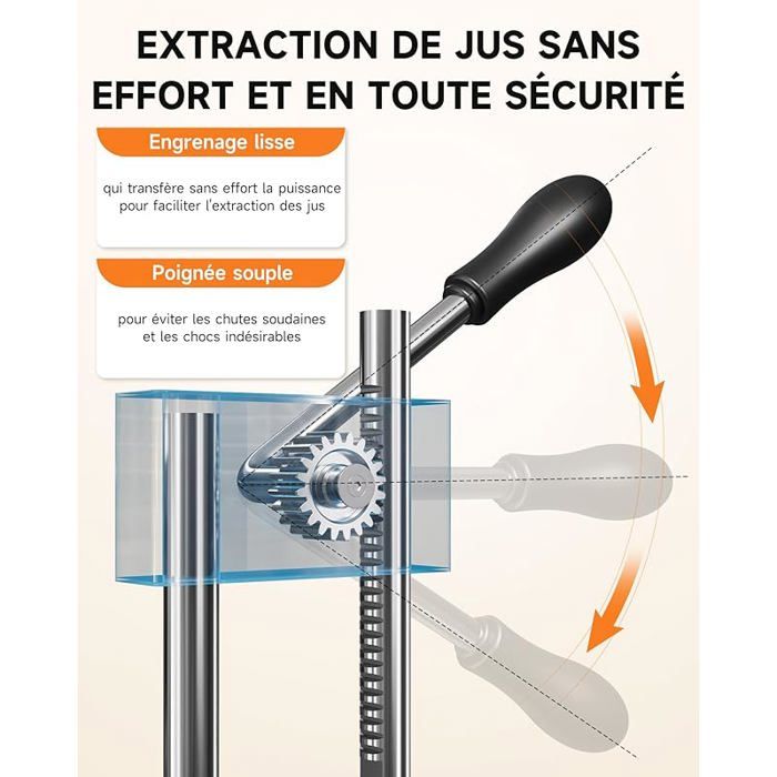 Presse-Agrumes Manuel En Bois De Hêtre – Extracteur De Jus Naturel Pour Citron, Orange & Autres Agrumes, Design Ergonomique