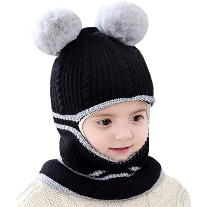 Enfant Cagoule Fille Garçon Bonnet Écharpe Polaire Chaud Épais