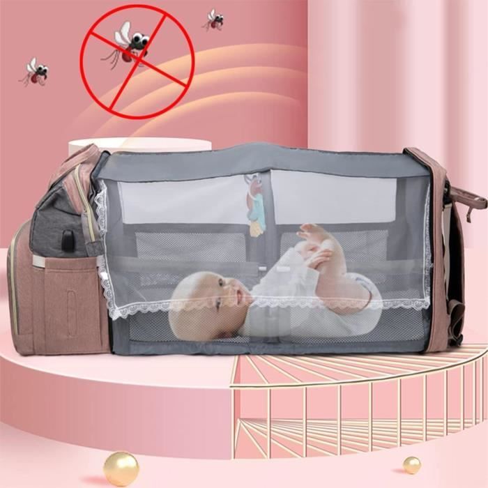 Sac A Dos A LangerSac À Langer De Voyage Portable Avec Lit Pliable Sac A Langer  Bebe Fille Avec Sac D'Isolation Sac Maternité[u2645] - Cdiscount  Puériculture & Eveil bébé