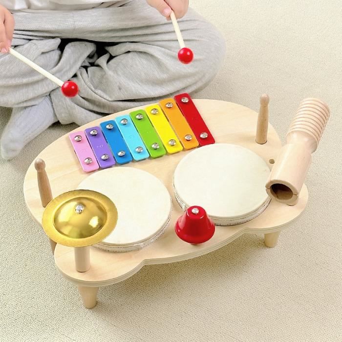 Tambour 17 cm instrument de musique enfant 3 ans + - Un jeux des jouets