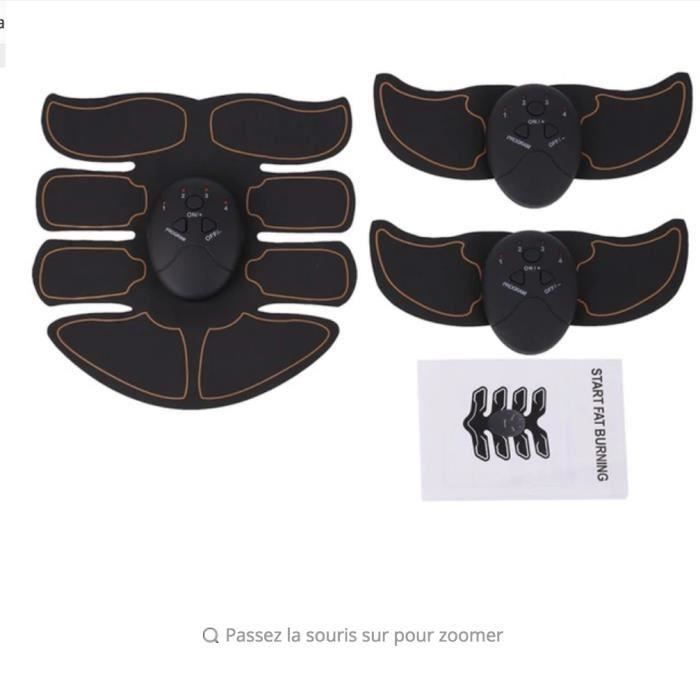 Ceinture Abdominale Électrostimulateur RIRGI – EMS 6 Modes, 10 Niveaux D’Intensité – Pour Ventre, Cuisses, Bras, Jambes – Fitness Et Massage à Domicile