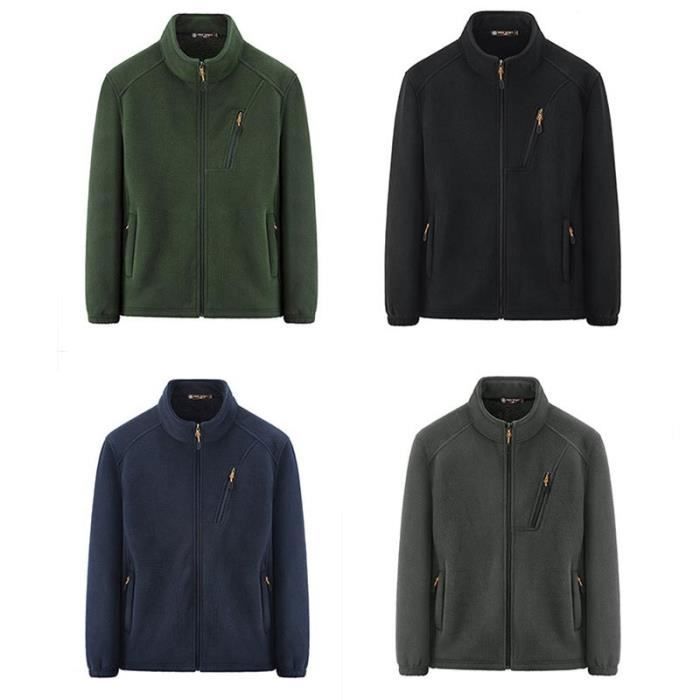 Veste Homme ExOfficio - Mélange Laine Doublée Polaire - Charbon - Fermeture Complète - Taille XL