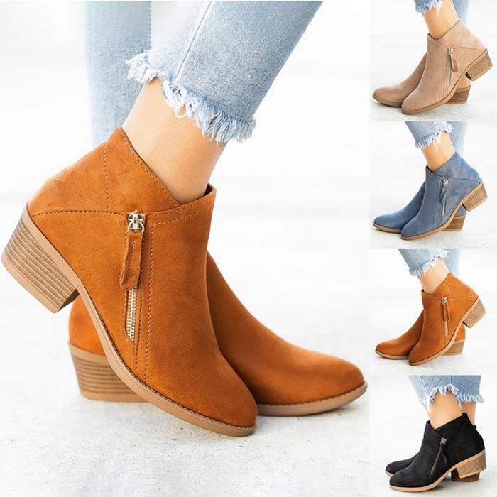 Bottines store plates beige