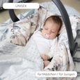 Couverture bébé pour siège auto et poussette - Totsy Baby - Nid d'ange hiver-été 90x90 cm - Rose-3