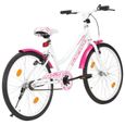 VGEBY Vélo pour enfants 24 pouces Rose et blanc NOUVEAU YESMAEFR-3