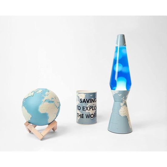Lampe Air Bubble - Lampe bulle d'air sur fond bleu - 54 cm de haut - Ø23 cm  - Lampe