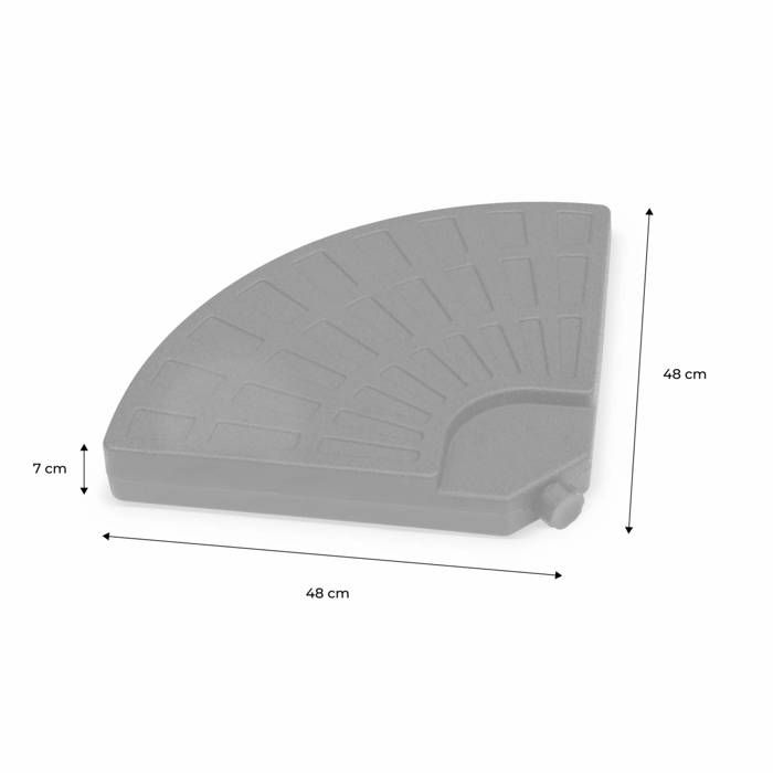 Lot De 4 Pieds De Parasol Déporté Joparri - Base Croix 88 Kg Remplissable Eau/Sable Noir