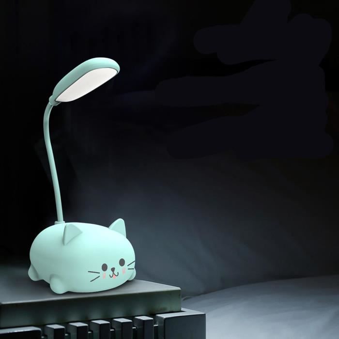 Lampe LED En Chat - Lampe Bureau USB - Protection Des Yeux - Lampe Flexible Pour Table Chevet - Lampe Lecture Pour Livres D'enfants, Salon