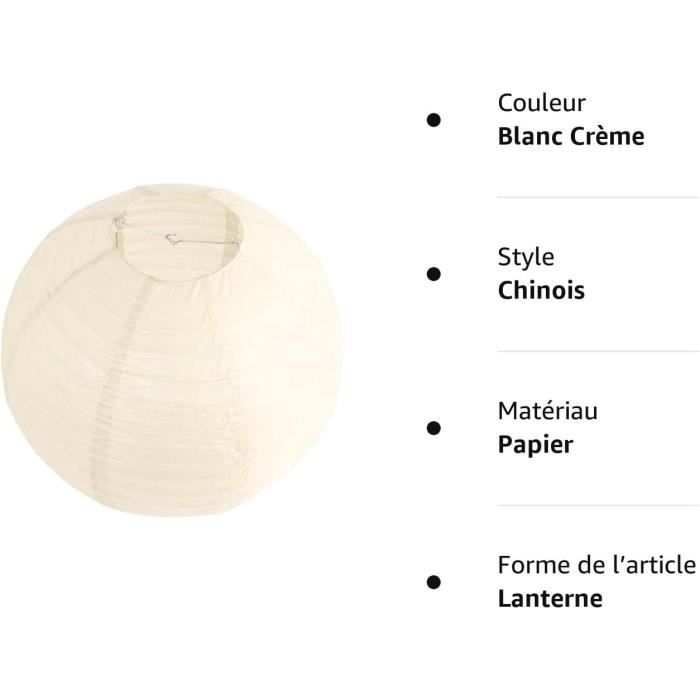 Vanessanty Abat-Jour Lanterne En Papier Japonais 40cm Rose - Idéal Mariage Et Fêtes