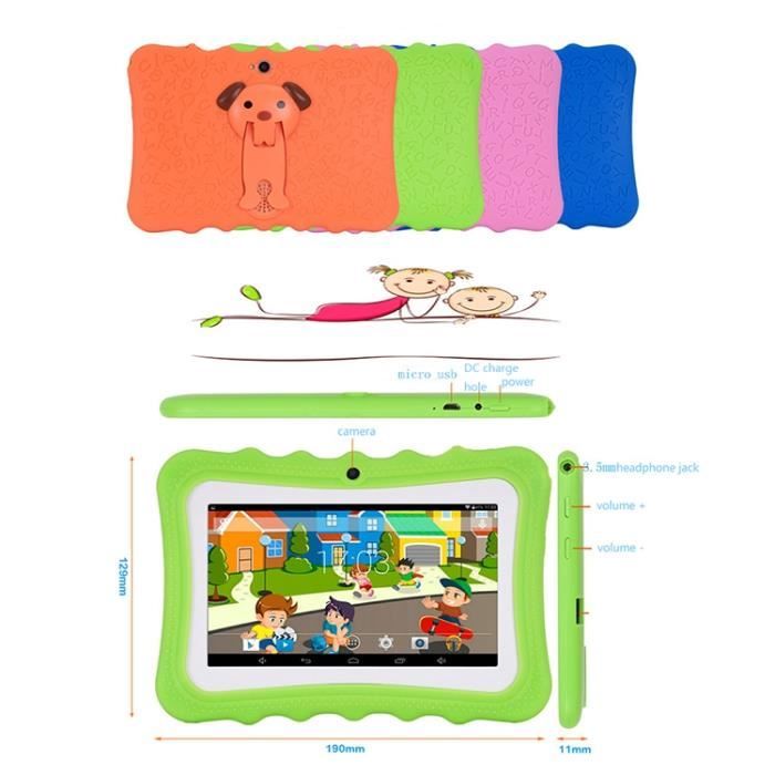 7" Tablette Tactile pour Enfant Rose cla3