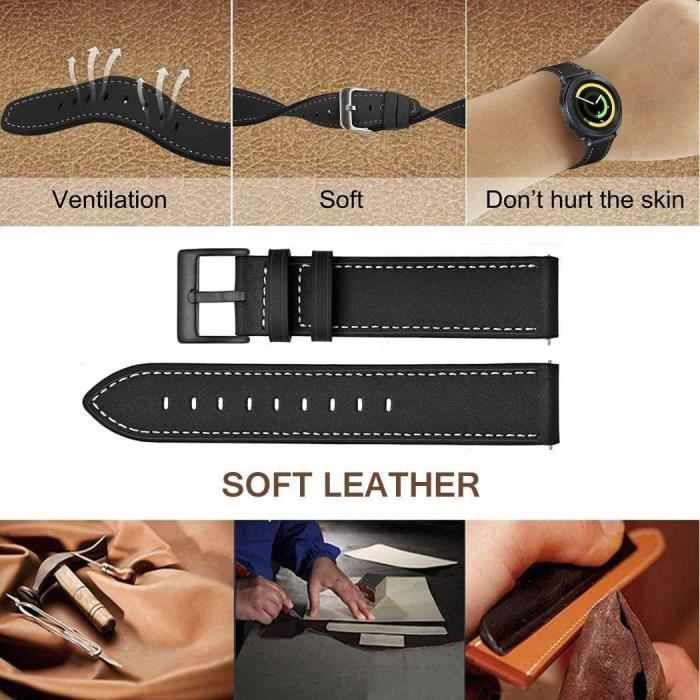 Bracelet cuir sales garmin vivoactive 3
