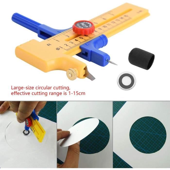 AJW-Compas Circle Cutter Coupe Circulaire Papier Compas-Cutter Cutter  Circulaire Outil de Dessin Circulaire de Haute Précision[51] - Cdiscount  Bricolage