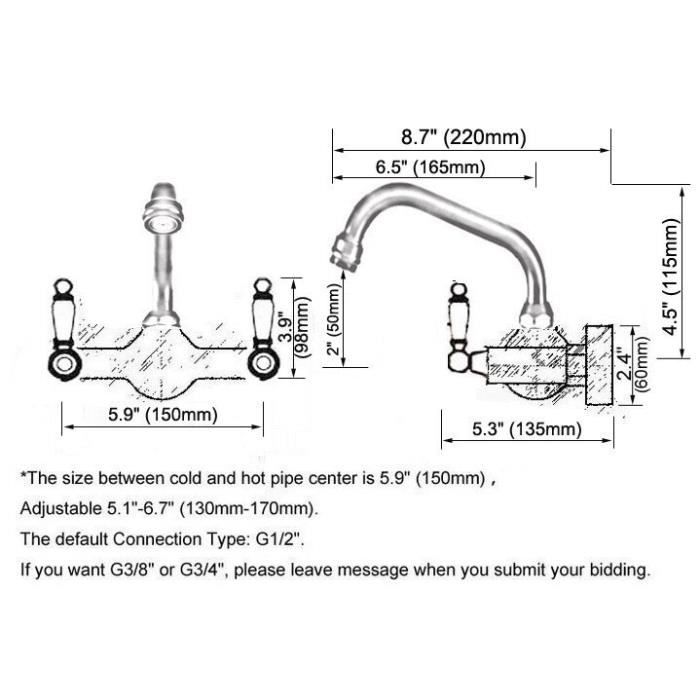 Robinet Mitigeur De Douche Pluie Bronze Frotté à L'huile - 2