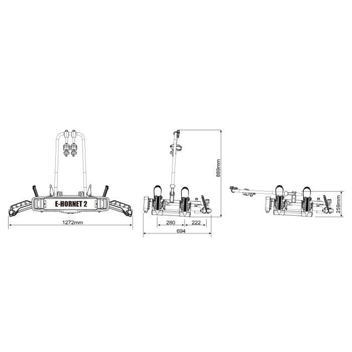 Porte-vélo d'attelage BUZZRACK E-Hornet pour vélos électriques