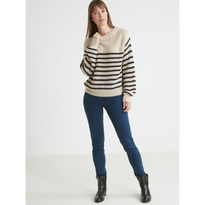 Pull mariniere col clearance montant