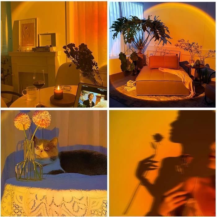 Lampe de coucher de soleil, 16 couleurs lampe de projection de coucher de soleil avec télécommande, plusieurs couleurs pour la nuit lumineuse pour salon Chambre décoration de vacances - Chine Lumière du