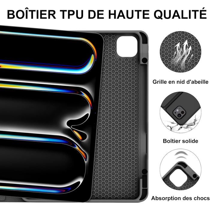 MICREAR Étui Clavier pour iPad Pro 12.9 & Air 13 Pouces | Support Magnétique Flottant, Trackpad Multi-Touch, AZERTY, Coque de Protection Premium - Clavier pour tablette - Achat & prix