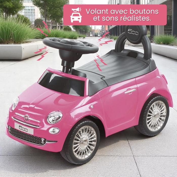 FANTASK Porteur Rétro Enfant – Volant Avec Sons – Espace Rangement – Anti-basculement – 1 An Et + – 58x27x34 Cm – Blanc