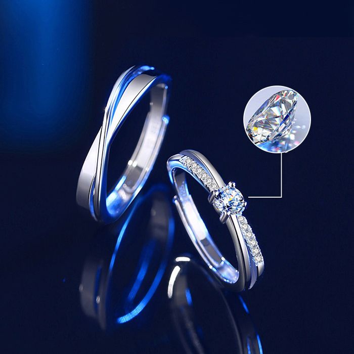 Bague Fantaisie Bague Homme Cdiscount Bague De Couple S925 Argent