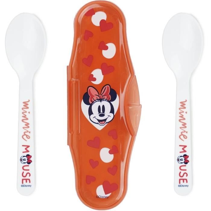 Set De Vaisselle Enfant Minnie - Assiette, Bol, Tasse 390 Ml - Plastique Dur Sans BPA - Micro-ondable - Crèche, Maison